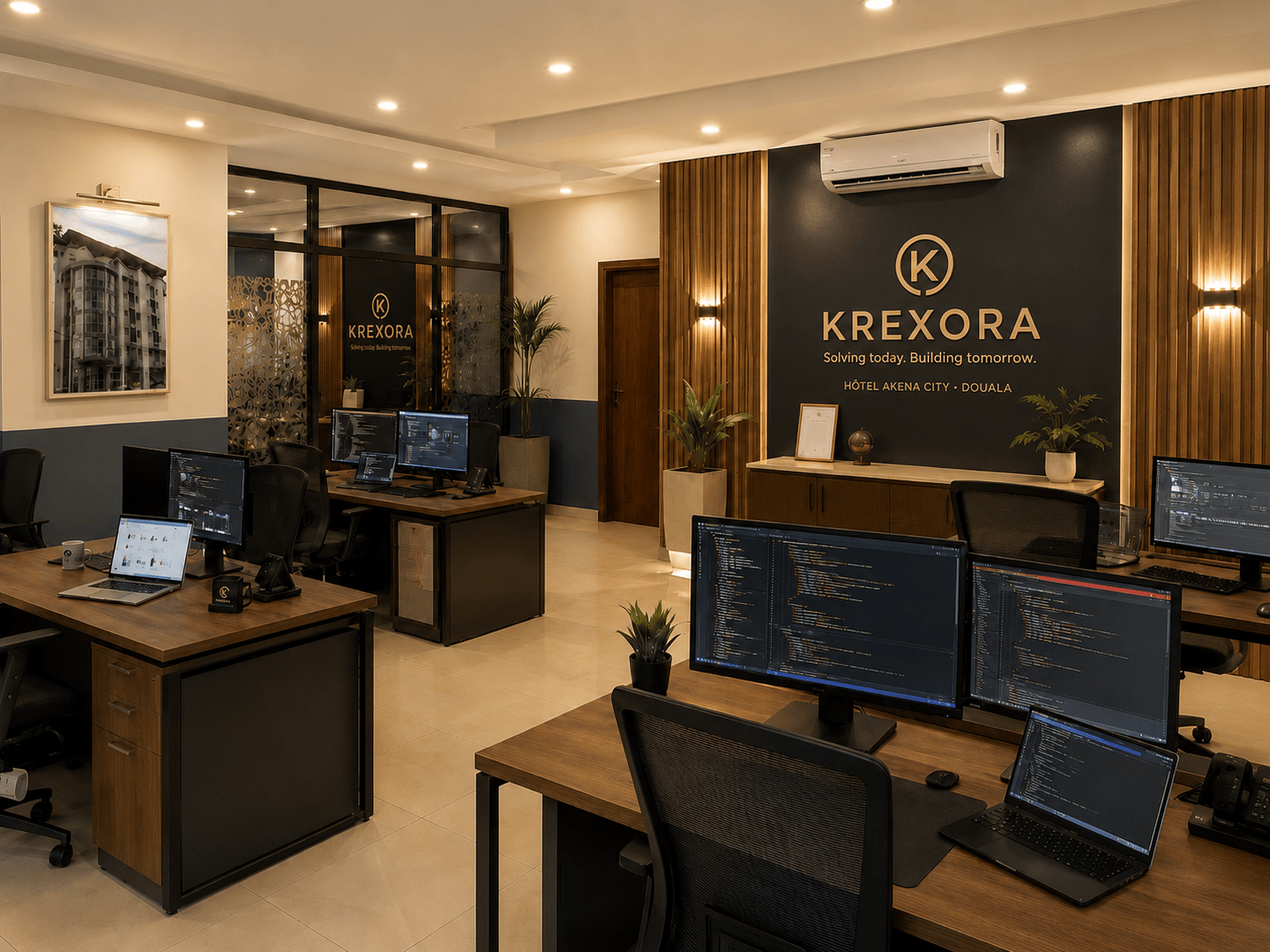 Atelier Krexora à l'intérieur de l'Hôtel Akena City, Douala